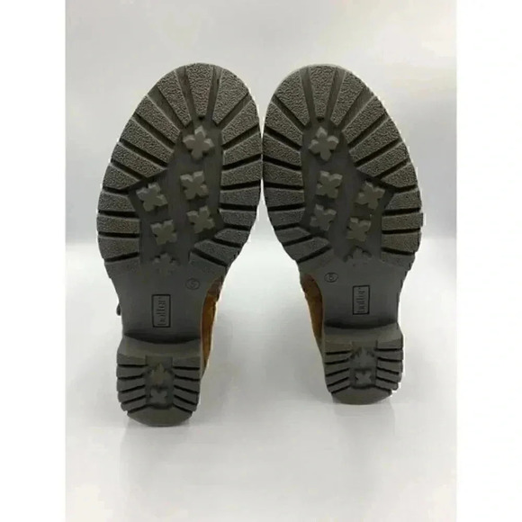 Hotter Lotty Women's Brown Leather Ankle Zip Biker‎ Boots Burnished Toe Sz 7 US - Picture 7 of 8